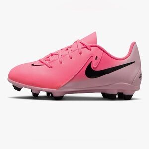 Nike Jr Phantom GX II Academy FG Soccer Cleats  Black Pink Youth
